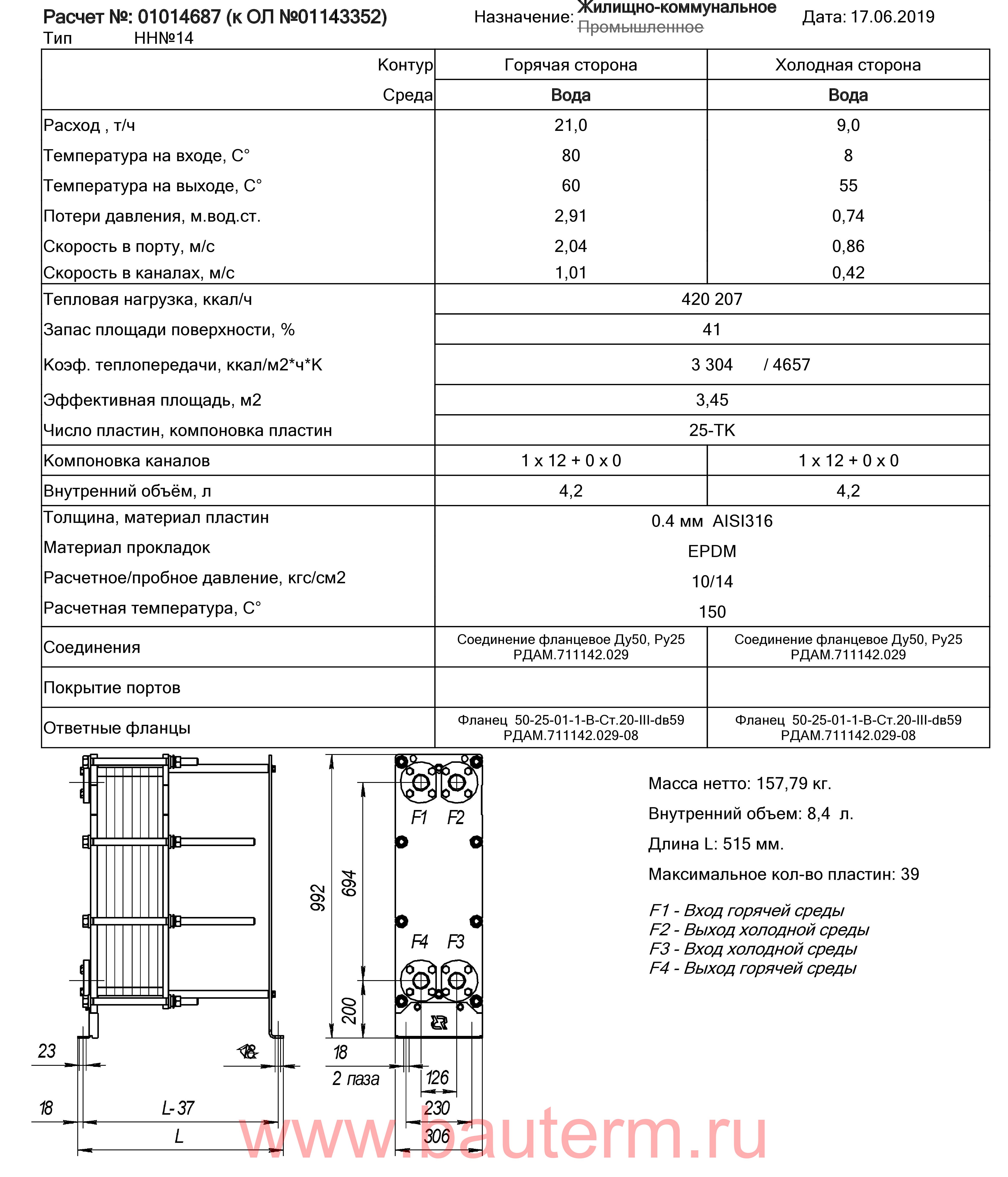 Паспорт теплообменника образец